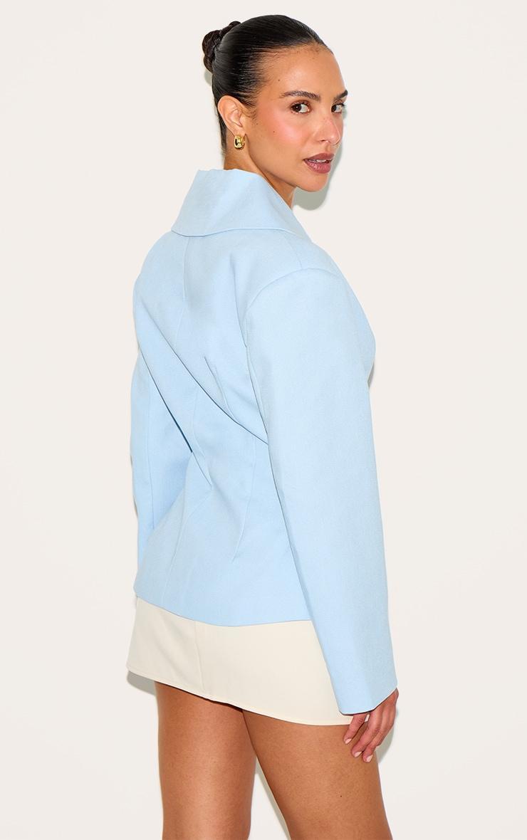 Petite Sky Blue Fitted Blazer Product Image