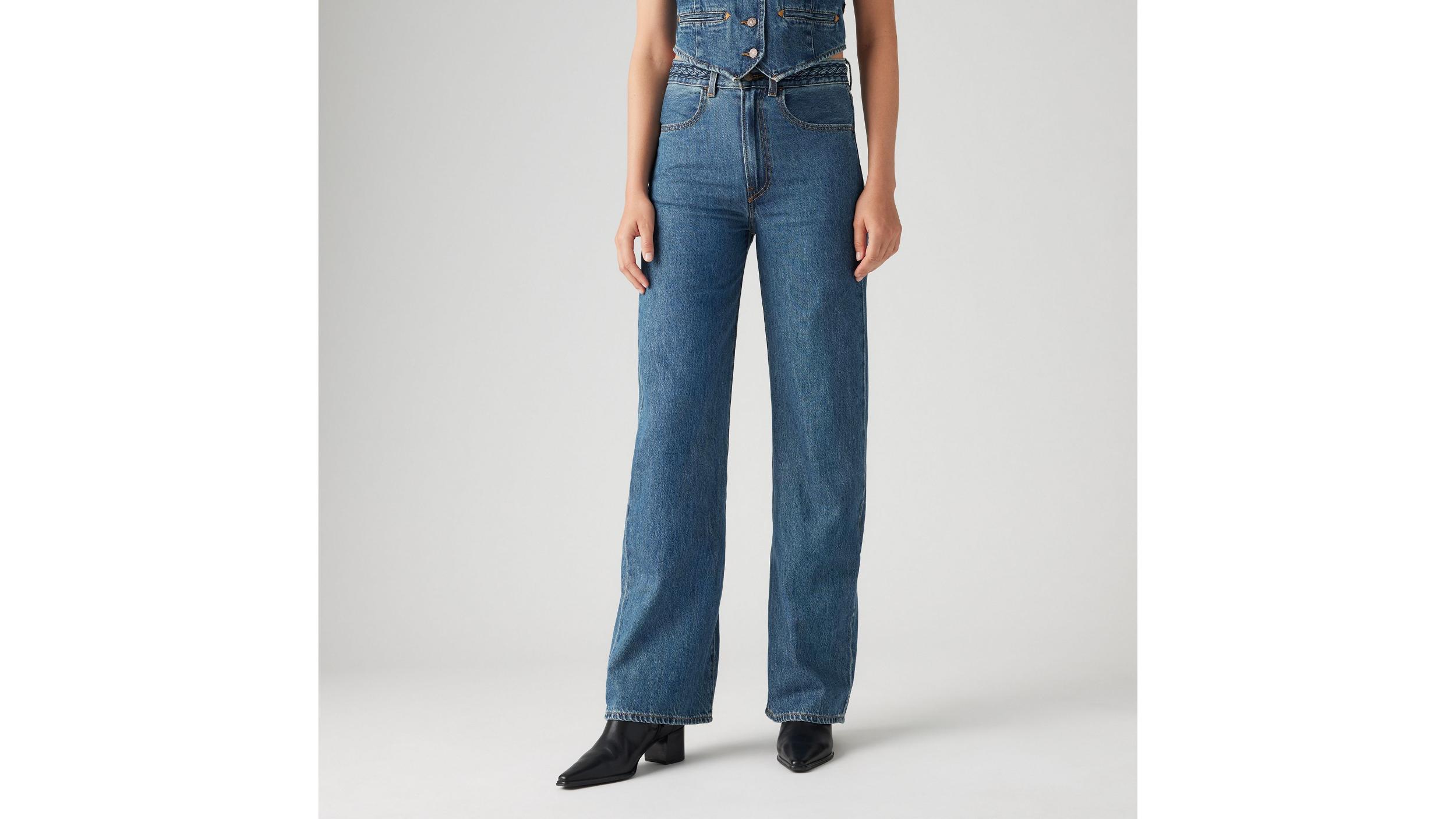 Ribcage Wide Leg Braided Women's Jeans Product Image