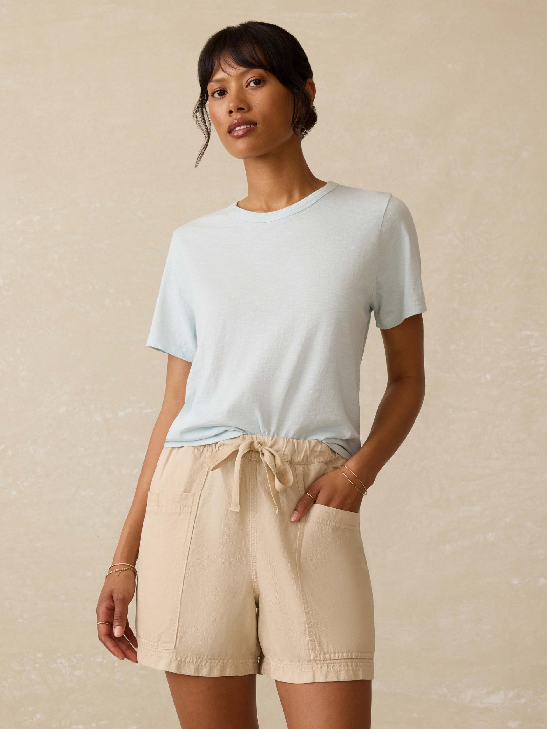 Sunwashed Regenerative Cotton Essential Tee - Sky Product Image