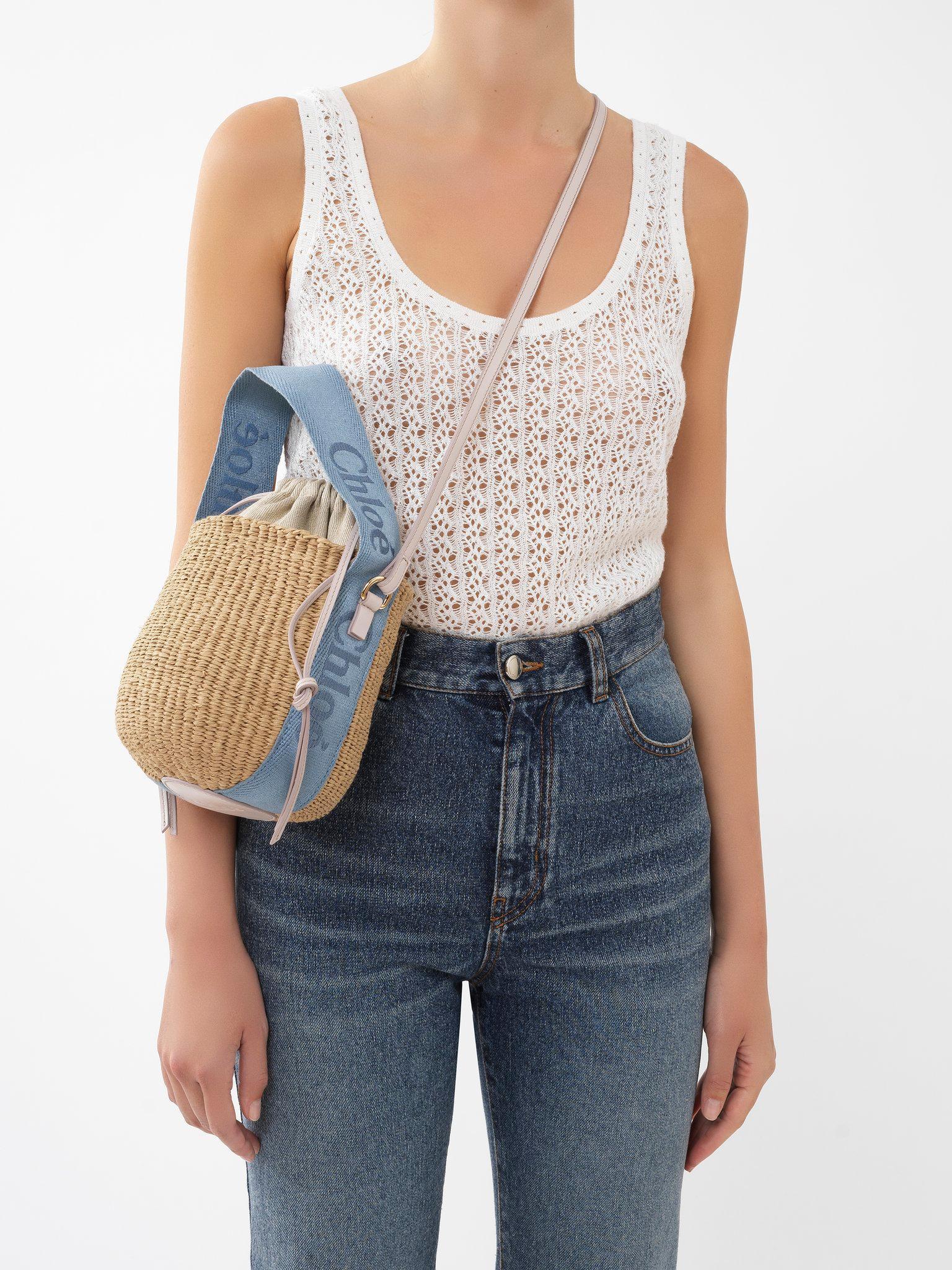Small Woody tote bag in natural fibers Product Image