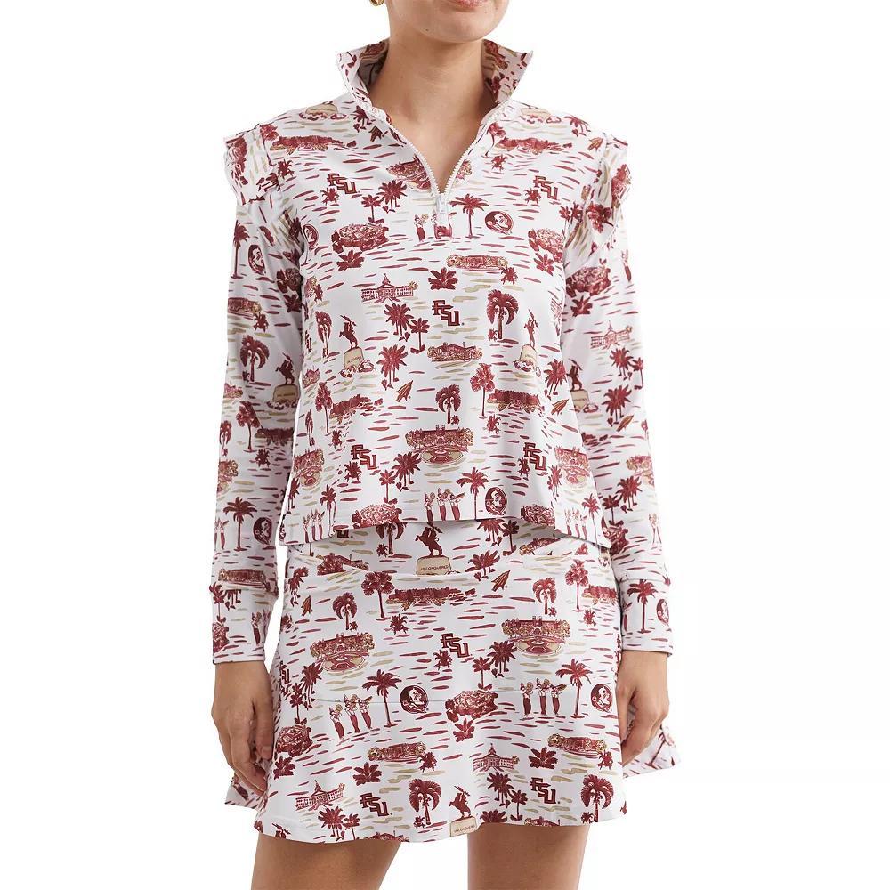 Women's Smith & Quinn White/Garnet Florida State Seminoles Tailgate Collection Grayson Top, Size: Small Product Image
