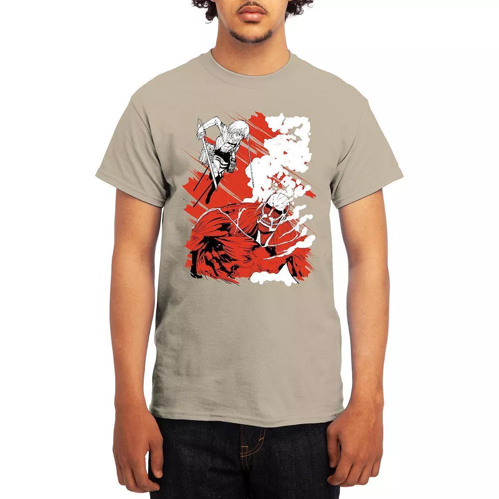 Mens Attack on Titan Eren Versus Colossal Titan Graphic Tee Product Image