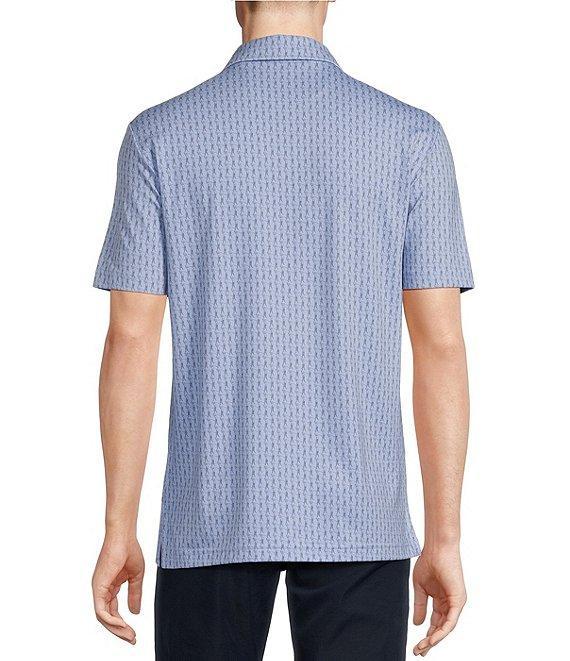Cremieux Blue Label Short Sleeve Performance Golf Print Polo Knit Shirt Product Image