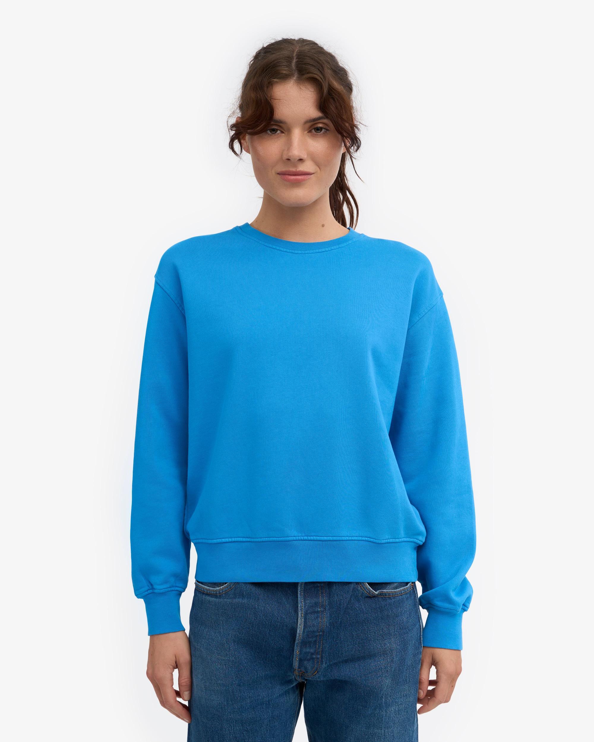 Women Classic Organic Crew - Sapphire Blue Product Image