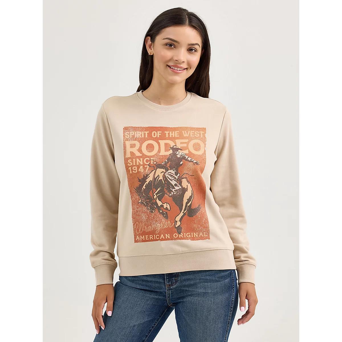 Women's Wrangler Graphic Cropped Relaxed Hoodie | Women's TOPS | Wrangler® Product Image