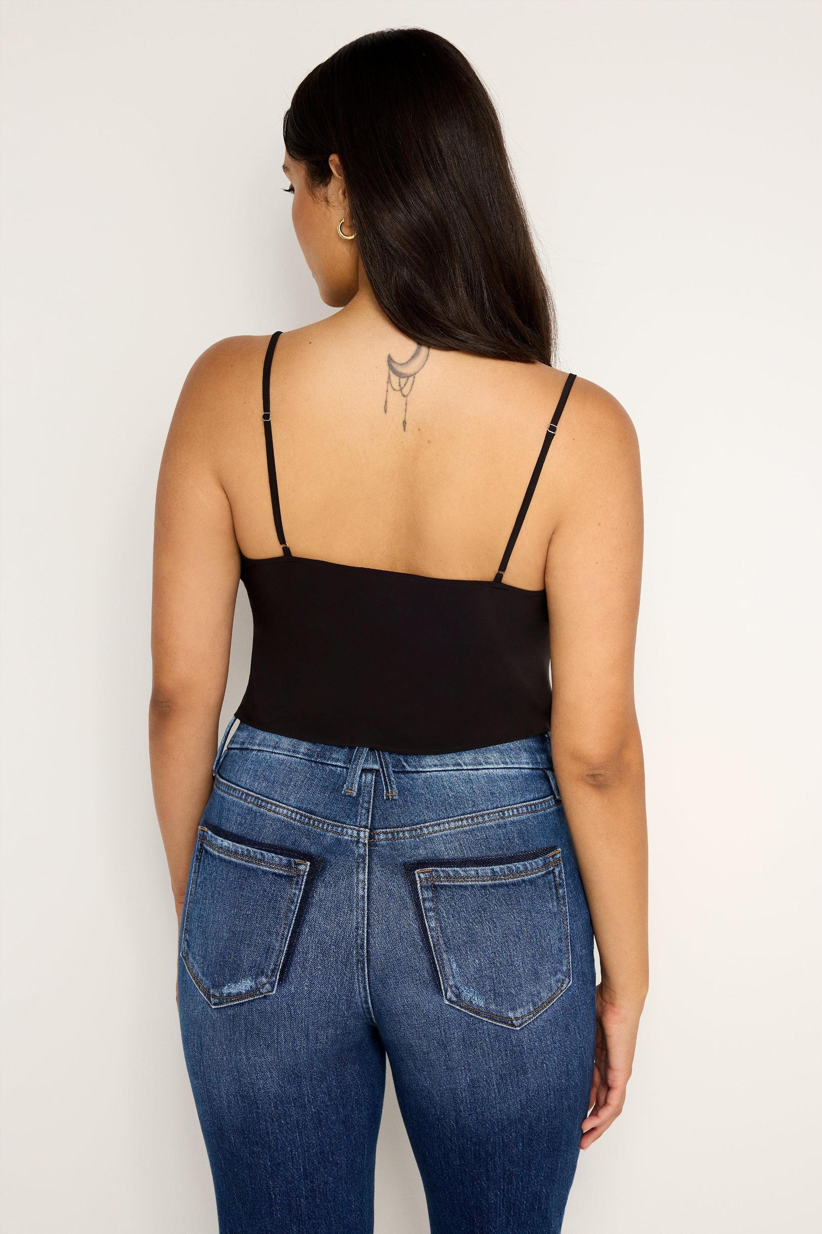CHIFFON COWL CAMISOLE | BLACK001 Product Image