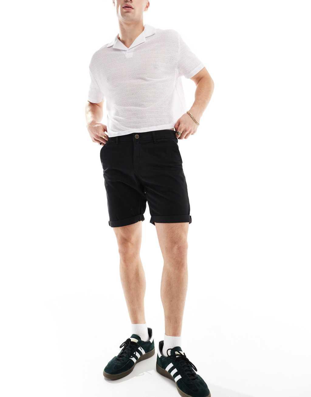 Jack & Jones chino shorts in black Product Image