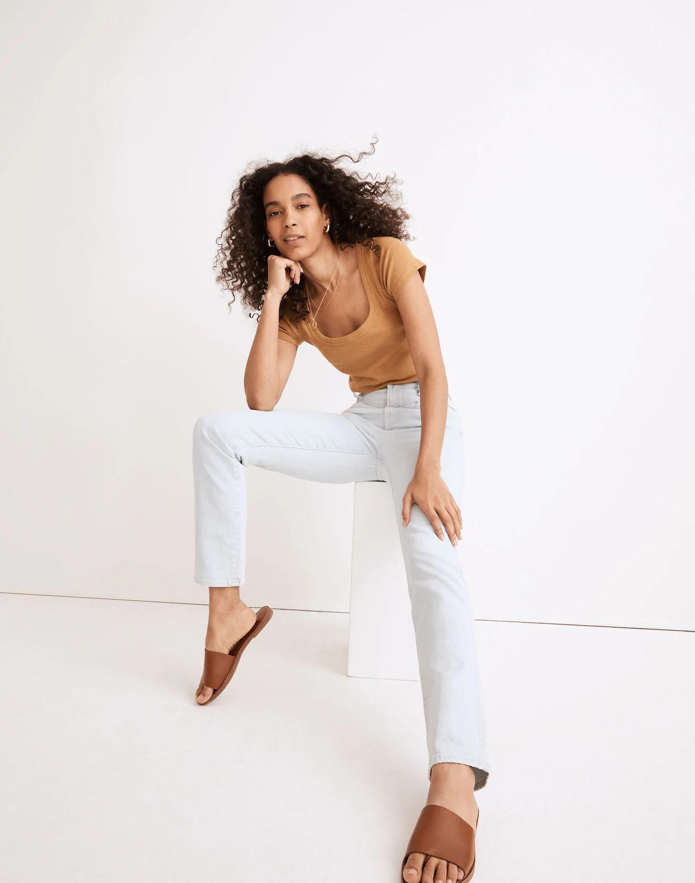 The Perfect Vintage Jean in Blaketon Wash: Retro Yoke Edition Product Image