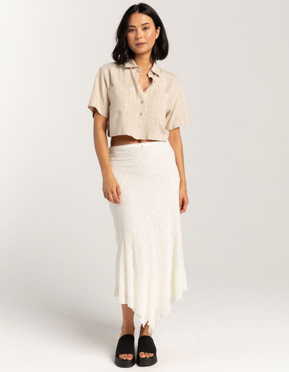 RSQ Womens Crop Shirt - TAN Product Image