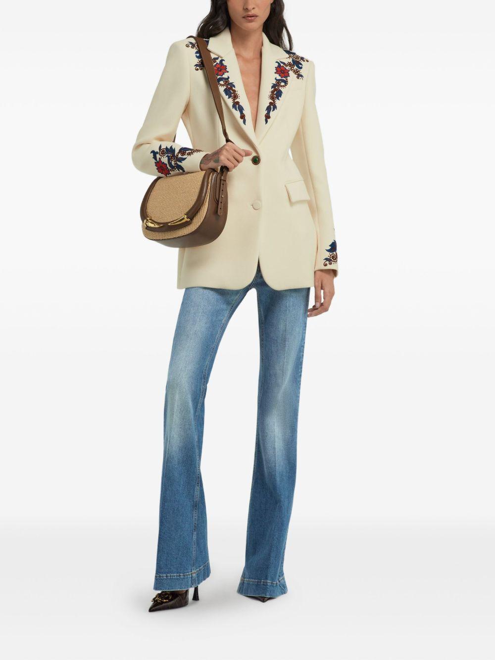 floral-embroidered blazer Product Image