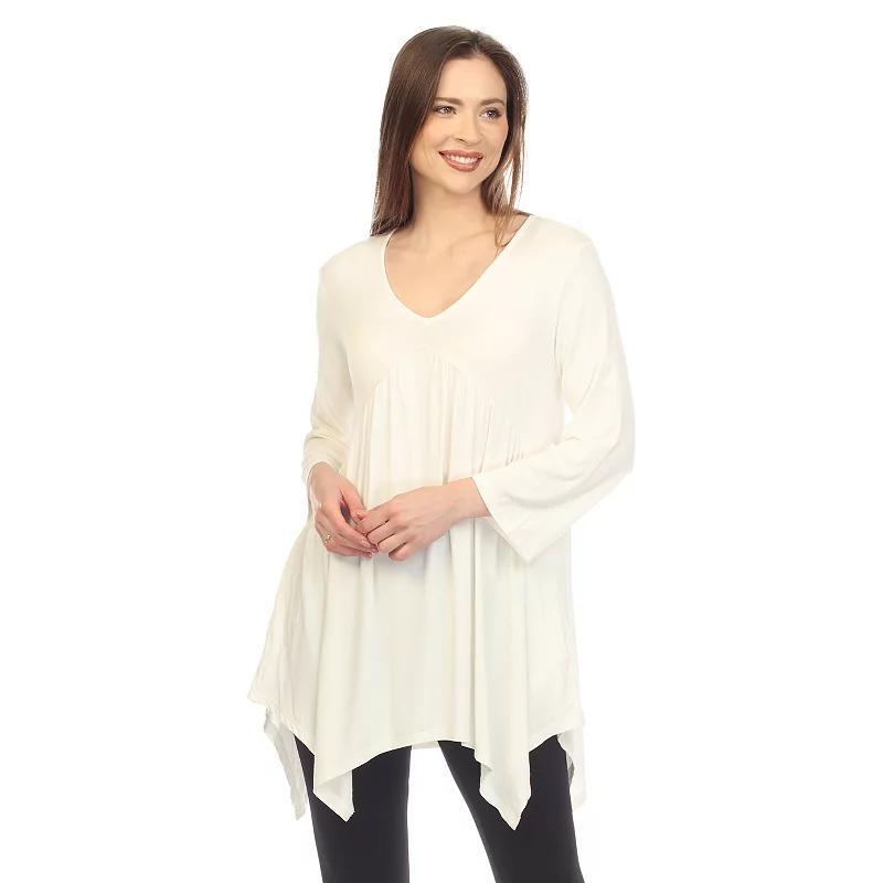 White Mark Womens Empire Waist Tunic Top Product Image