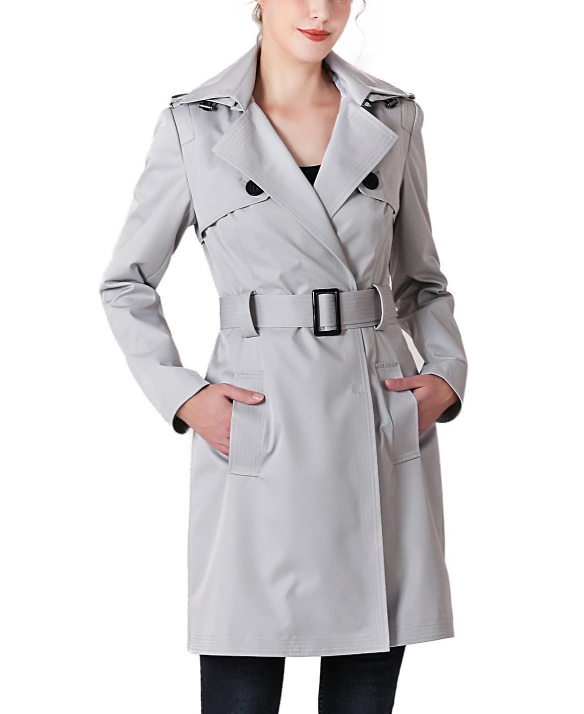 Womens Angie Water Resistant Hooded Trench Coat Product Image