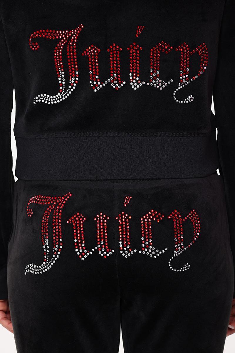 Ombre Big Bling Velour Hoodie Product Image