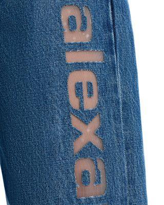 EZ Mid Rise Logo Straight Jeans in Vintage Light Indigo Product Image