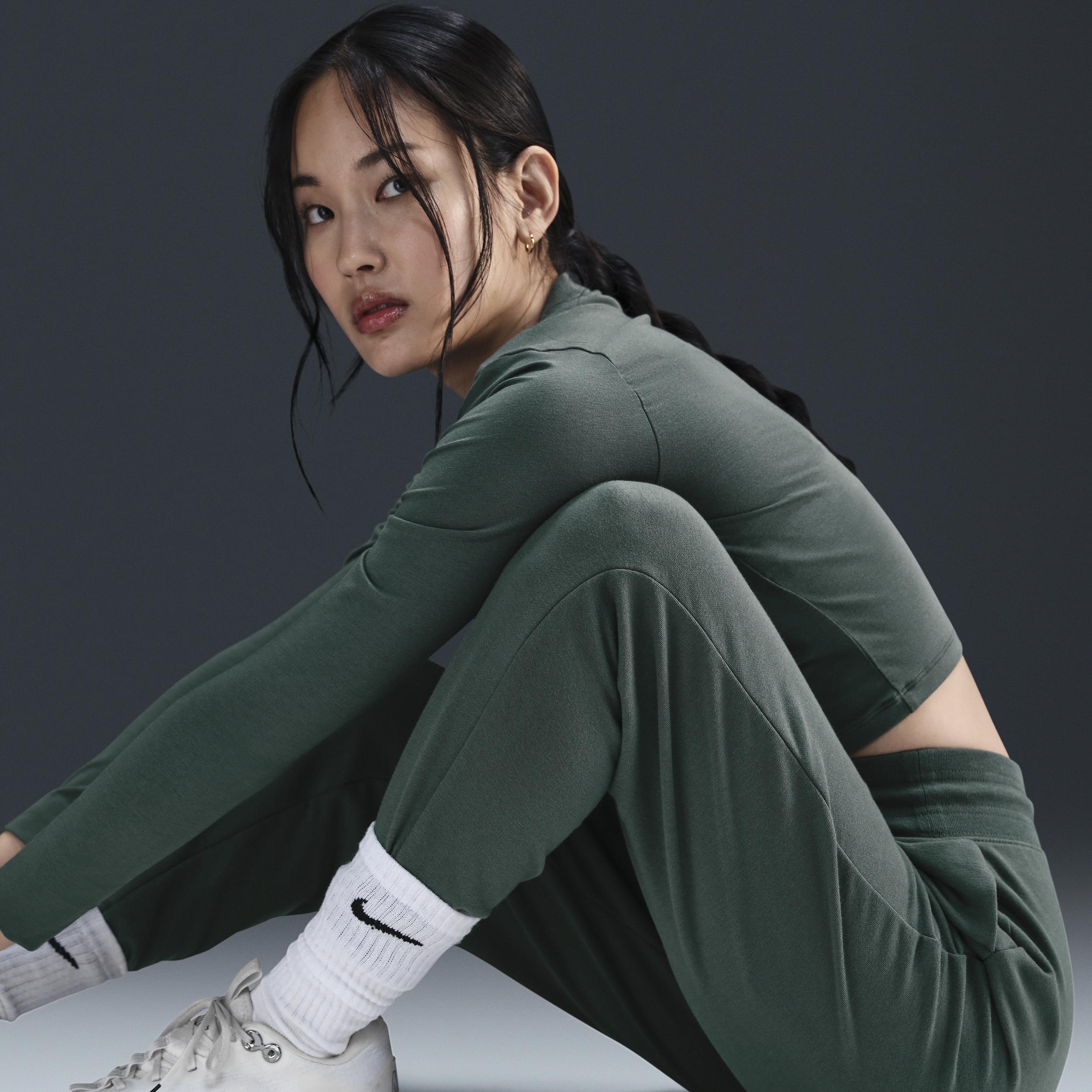 Nike Womens Dri-FIT One High-Waisted 7/8 French Terry Jogger Pants Product Image