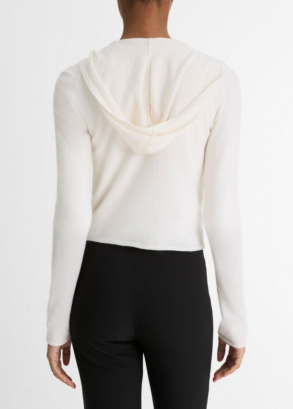 Womens Wool-Blend Zip Hoodie, Off White, Size M Vince Product Image