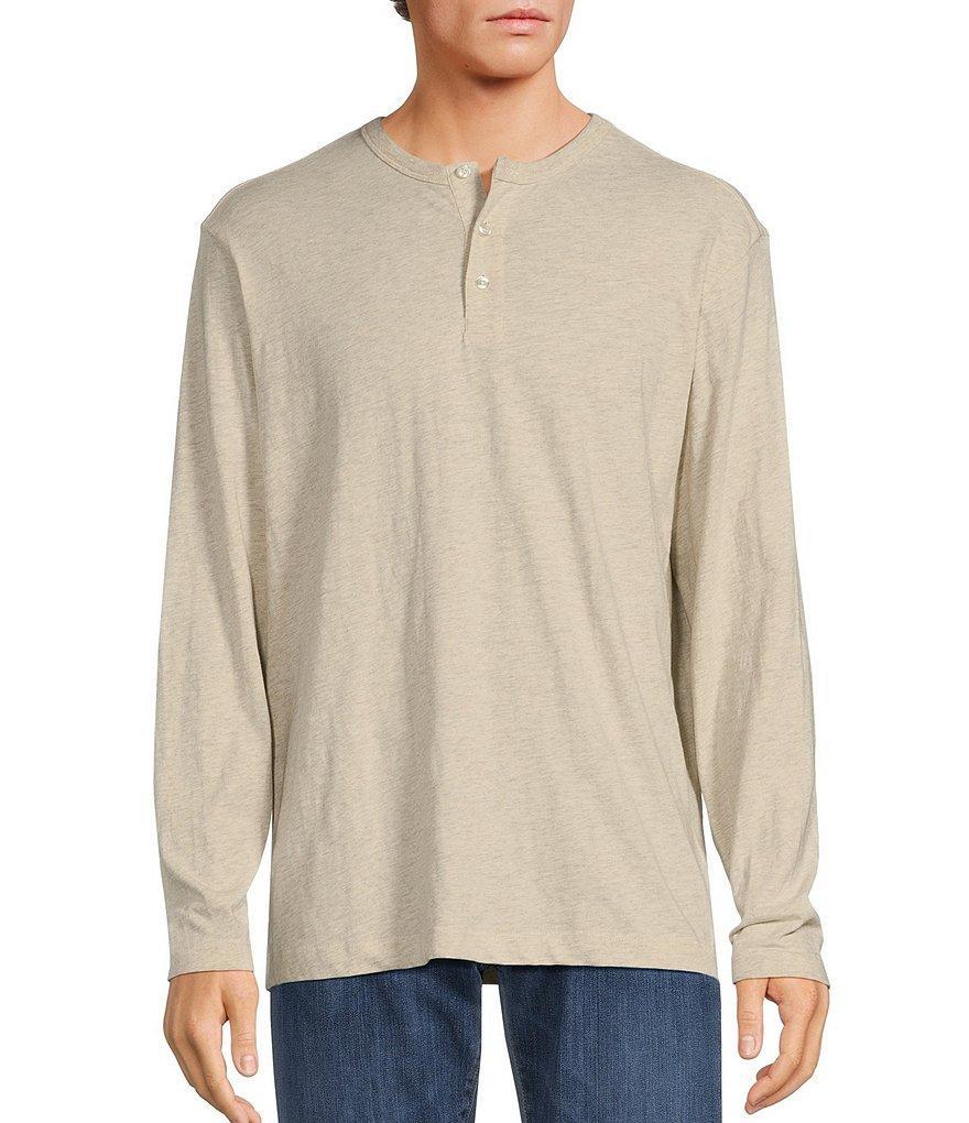 Roundtree & Yorke Long Sleeve Solid Henley Pullover Product Image