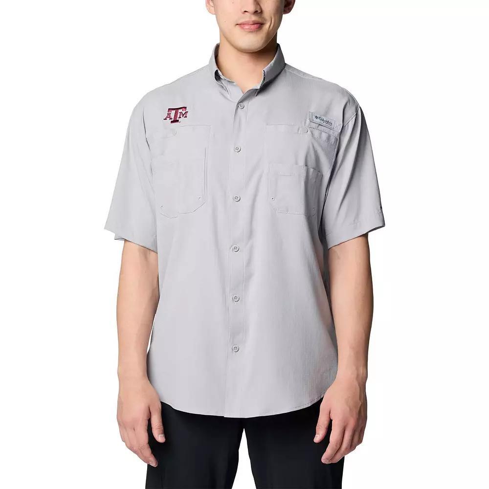 Men's Columbia Gray Texas A&M Aggies PFG Tamiami Omni-Shade Button-Down Shirt, Size: XXL, Grey Product Image