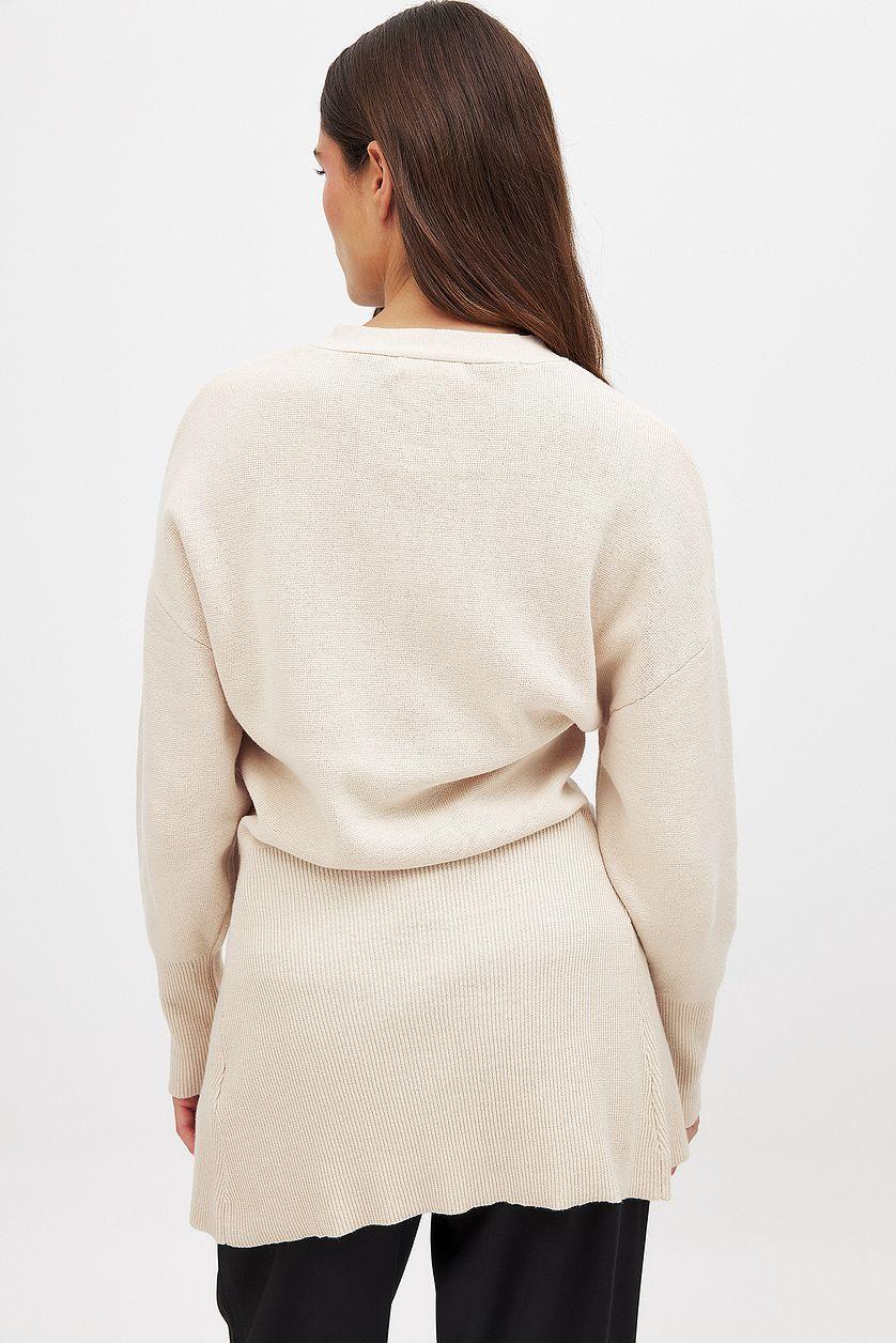 Marked Waist Knitted Cardigan Product Image
