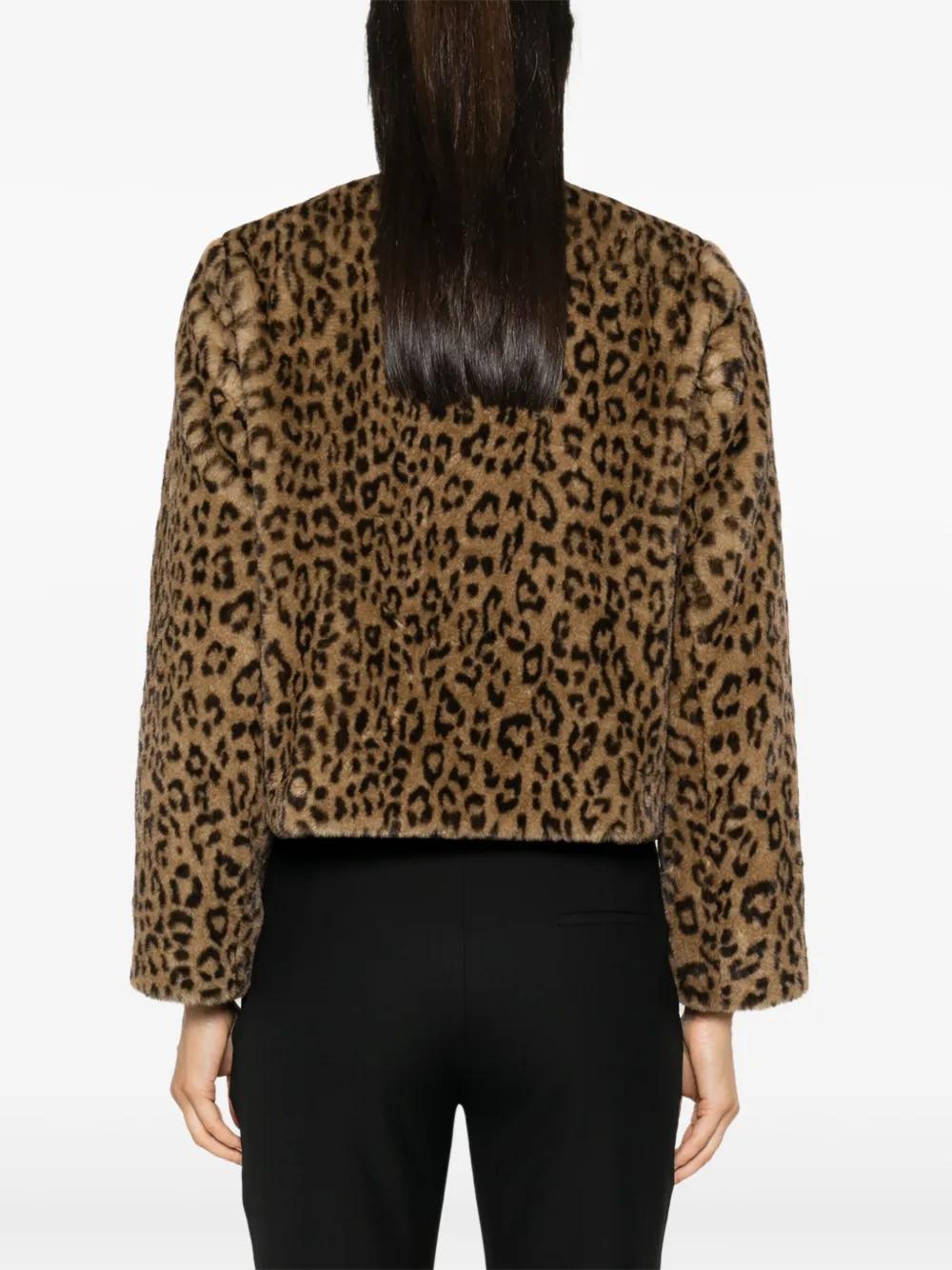 cropped faux-fur jacket Product Image