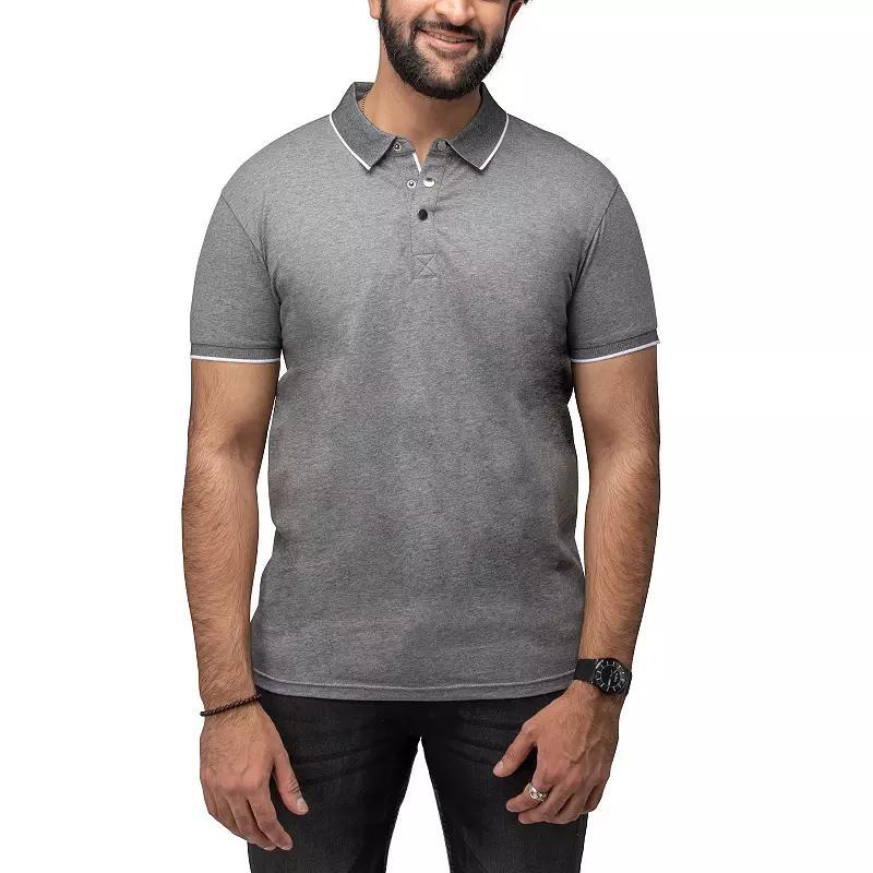 Men's Xray Short Sleeve Snap-Placket Polo, Size: Medium, Heather Grey Product Image