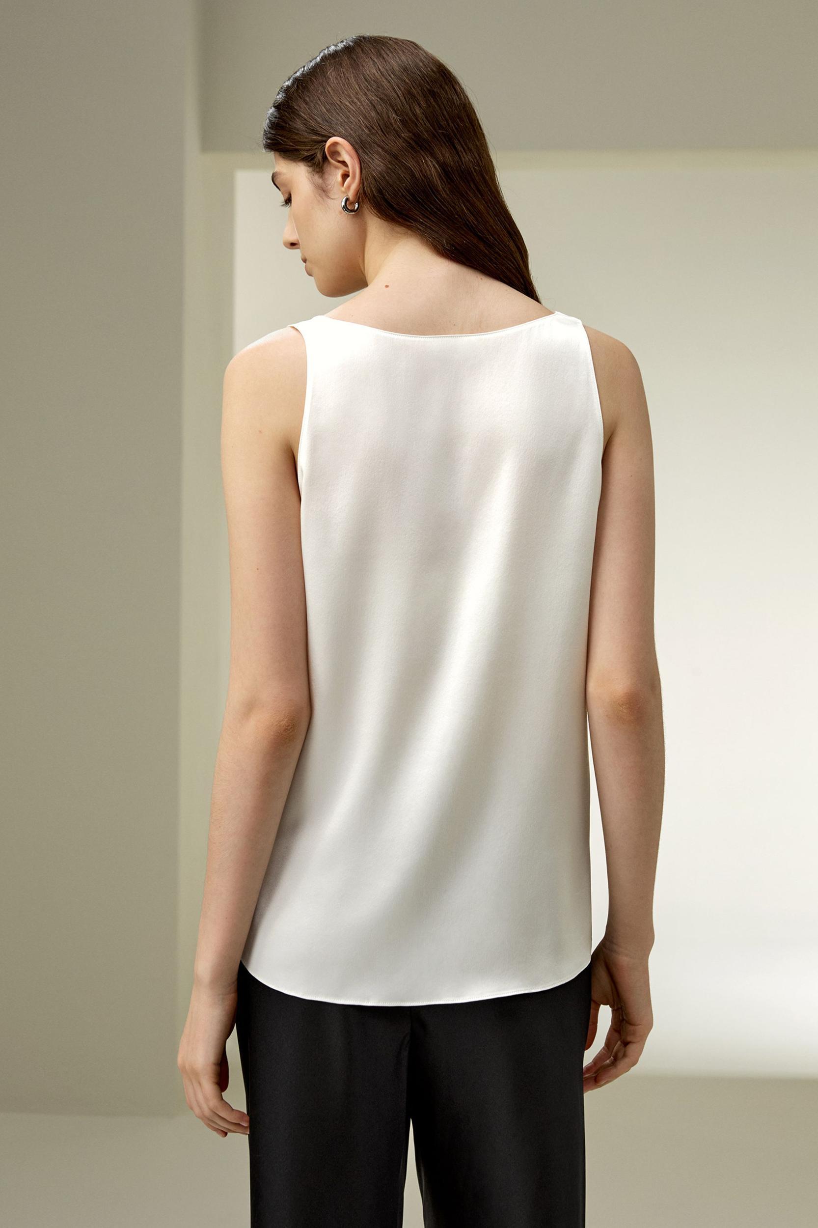 Relaxed Silk U-neck Tank Product Image
