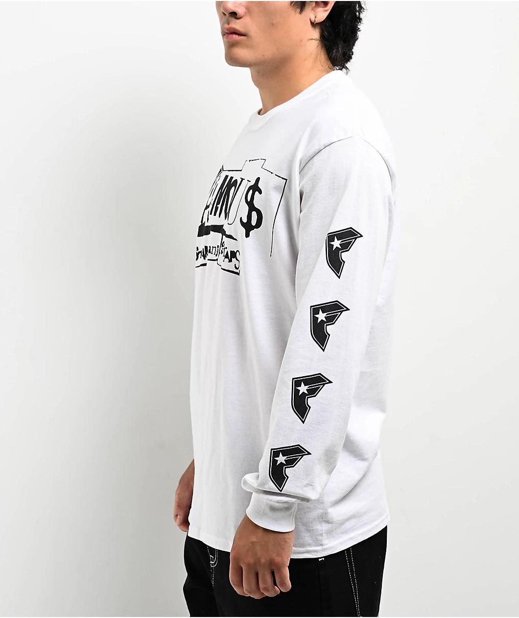 Famous Stars & Straps Cut And Paste White Long Sleeve T-Shirt Product Image