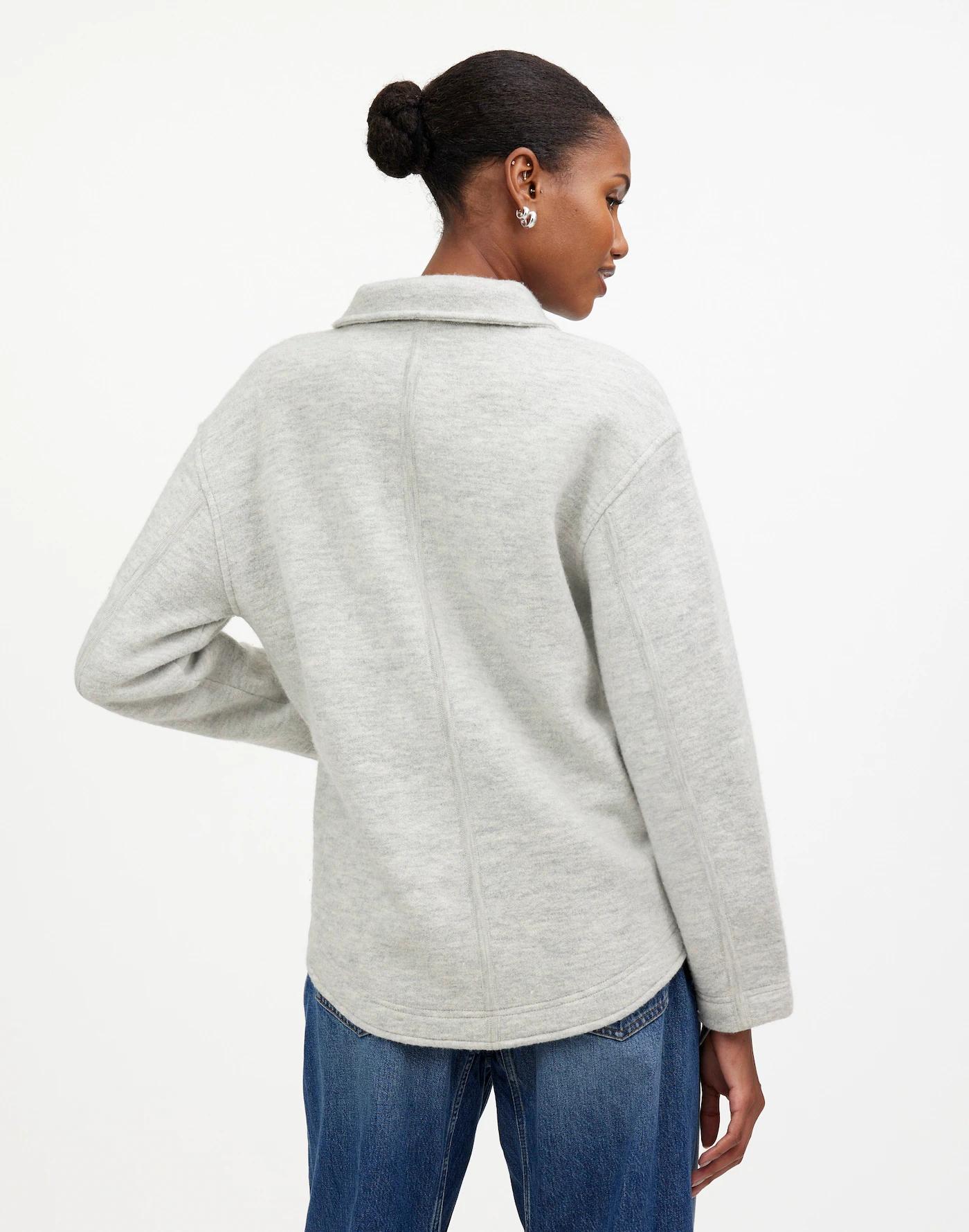 Boiled Wool Sweater Shirt Jacket Product Image