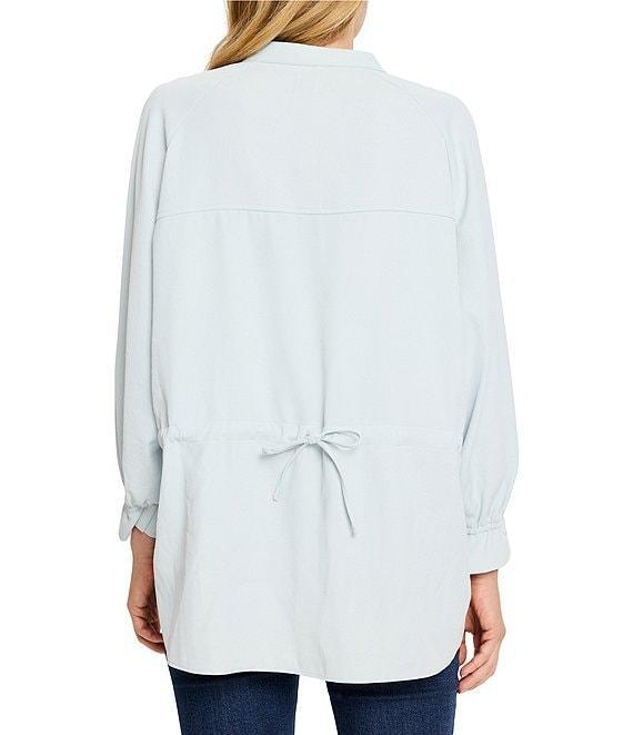 NIC + ZOE Breezy Split V-Neck Bracelet Sleeve Cinch Tie-Back Top Product Image