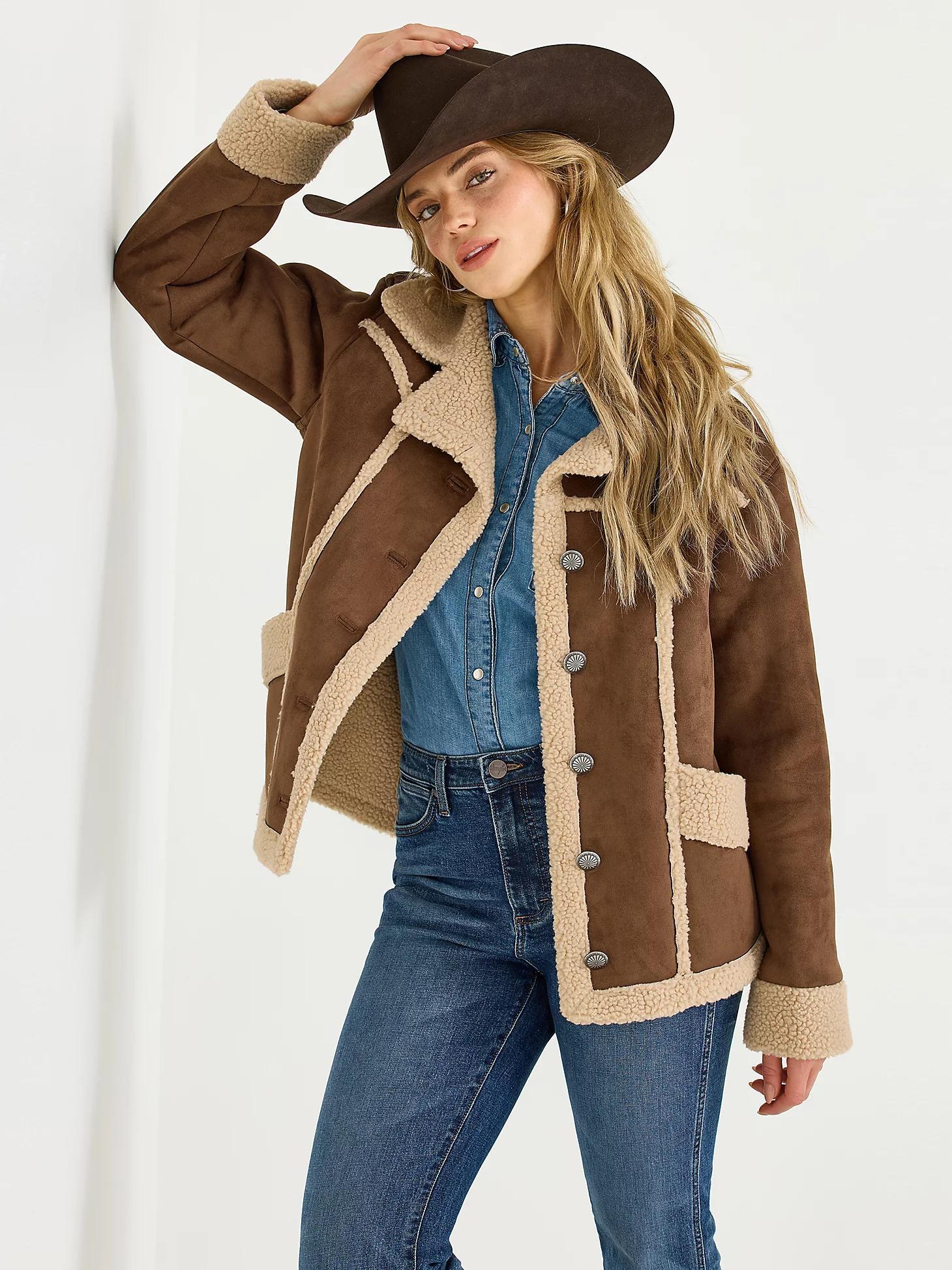 Women's Wrangler Faux Shearling Barn Coat Product Image