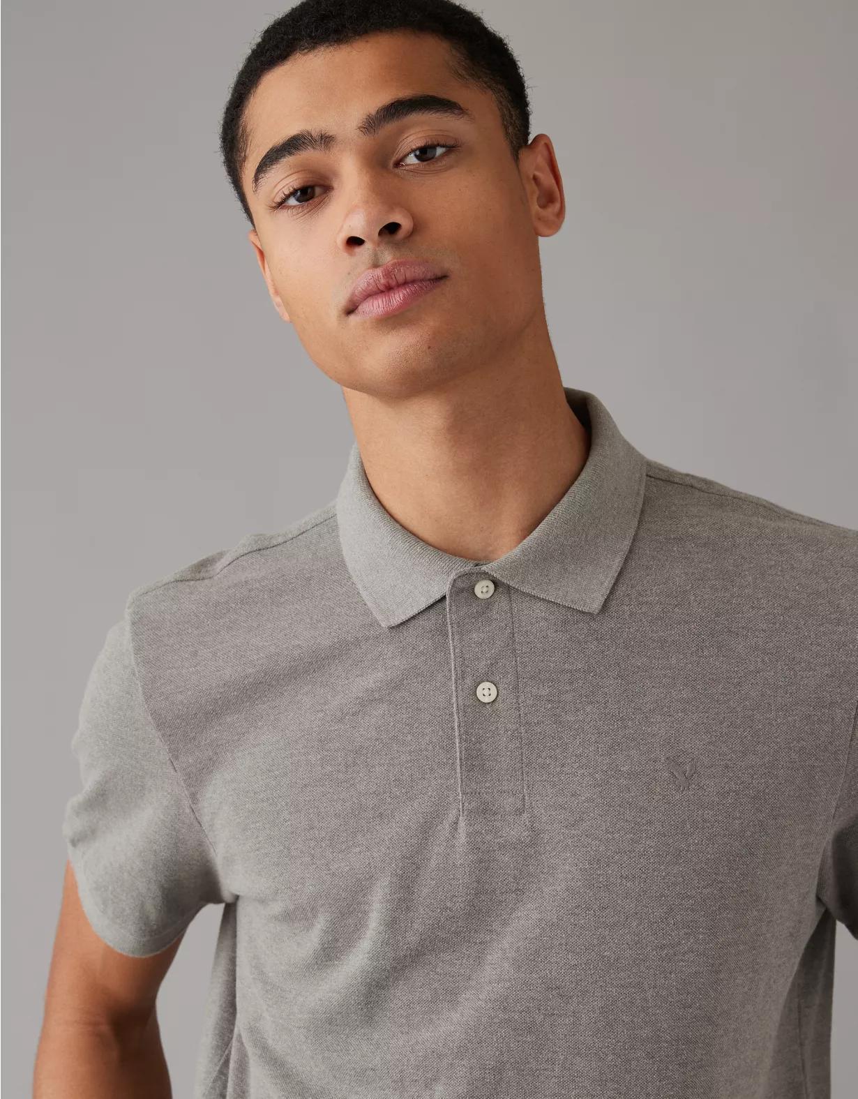 AE Lived-In Pique Polo Shirt Product Image