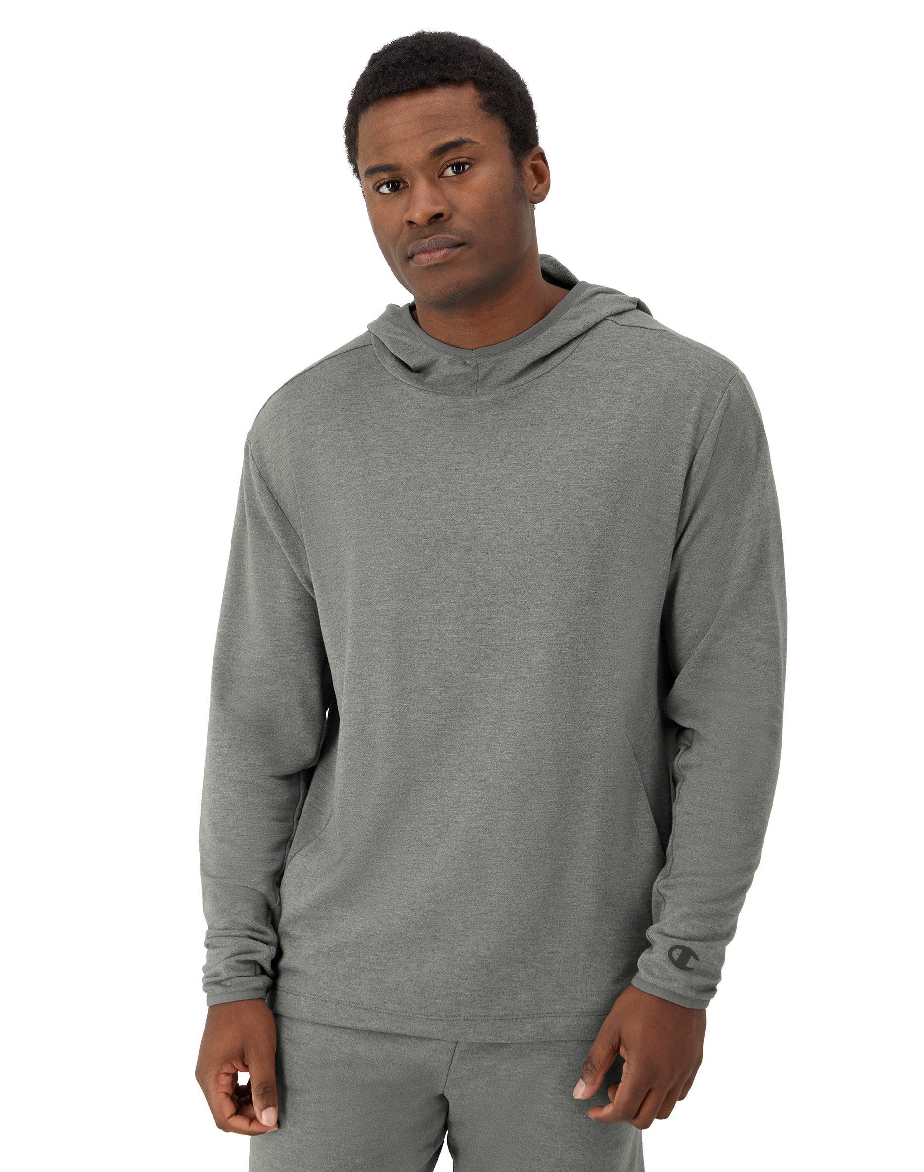 Mens Champion Weekender Hoodie, Moisture Wicking Cool Slate Grey Heather L Product Image