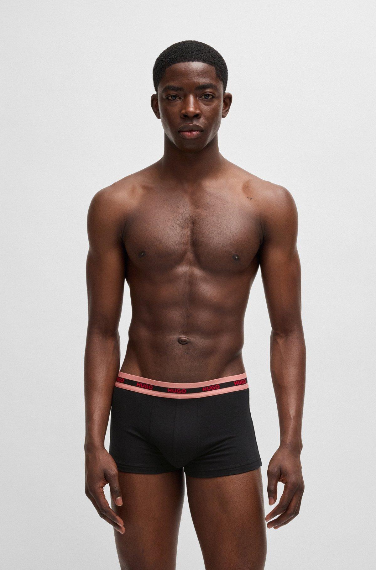 Three-pack of stretch-cotton trunks with logo waistbands Product Image