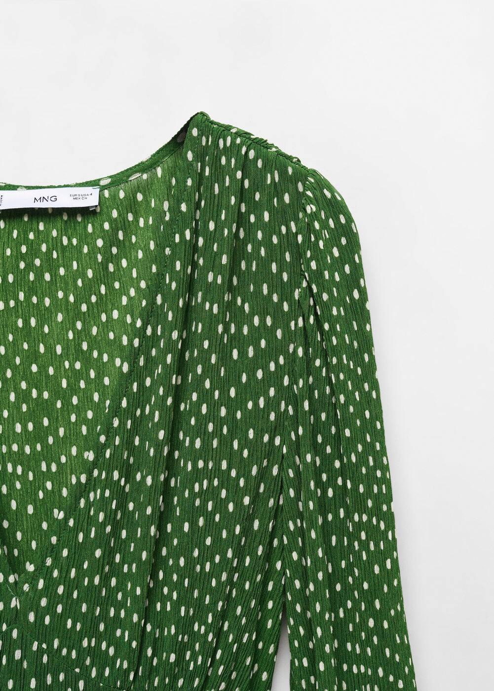 Mango Womens Polka-Dot Midi Dress Product Image