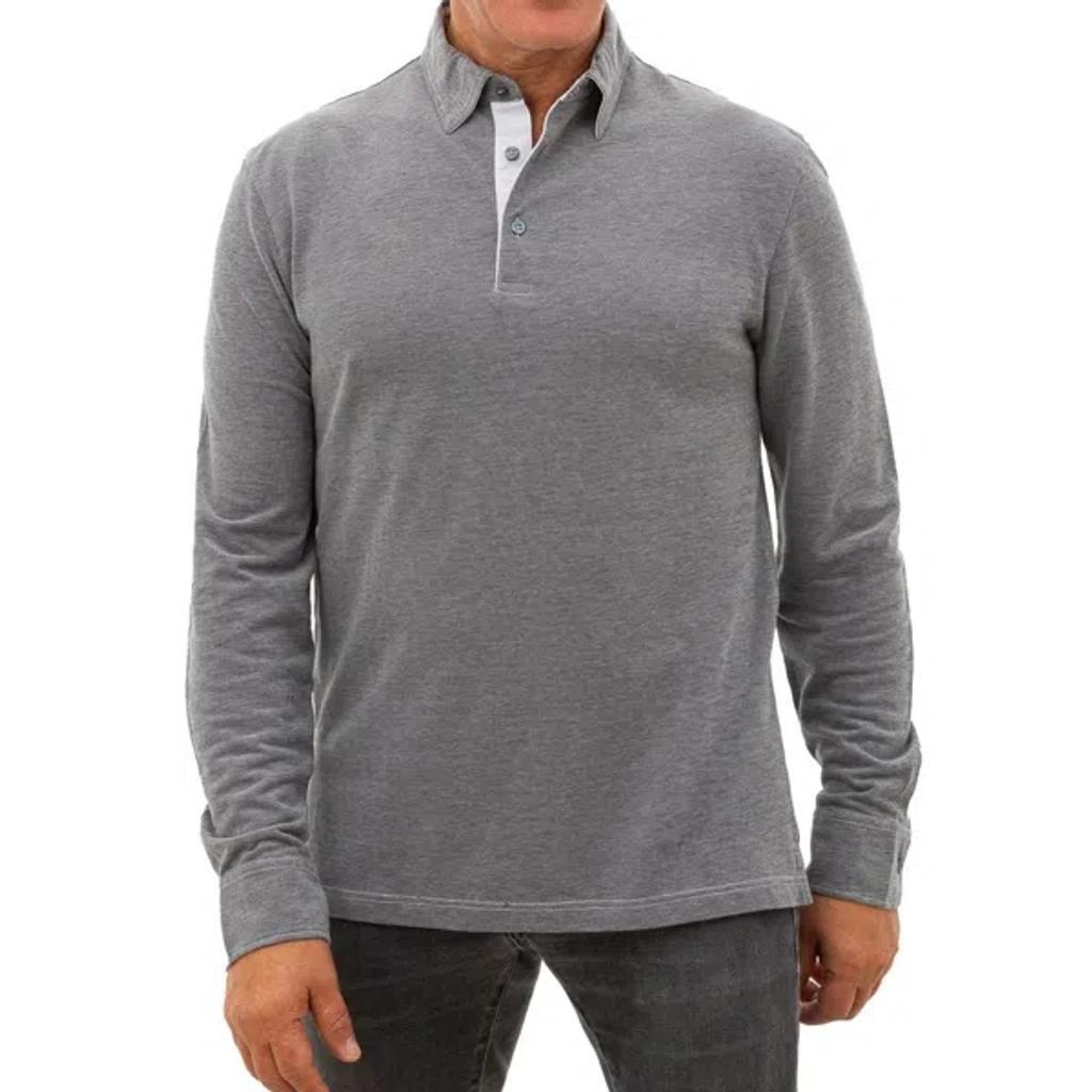 CORNELIANI Cotton Polo Men's Shirt In Grigio Product Image