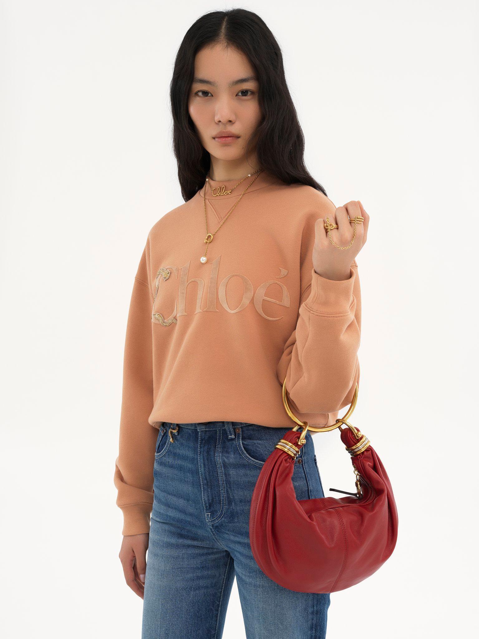 Small Bracelet hobo bag in grained leather Product Image
