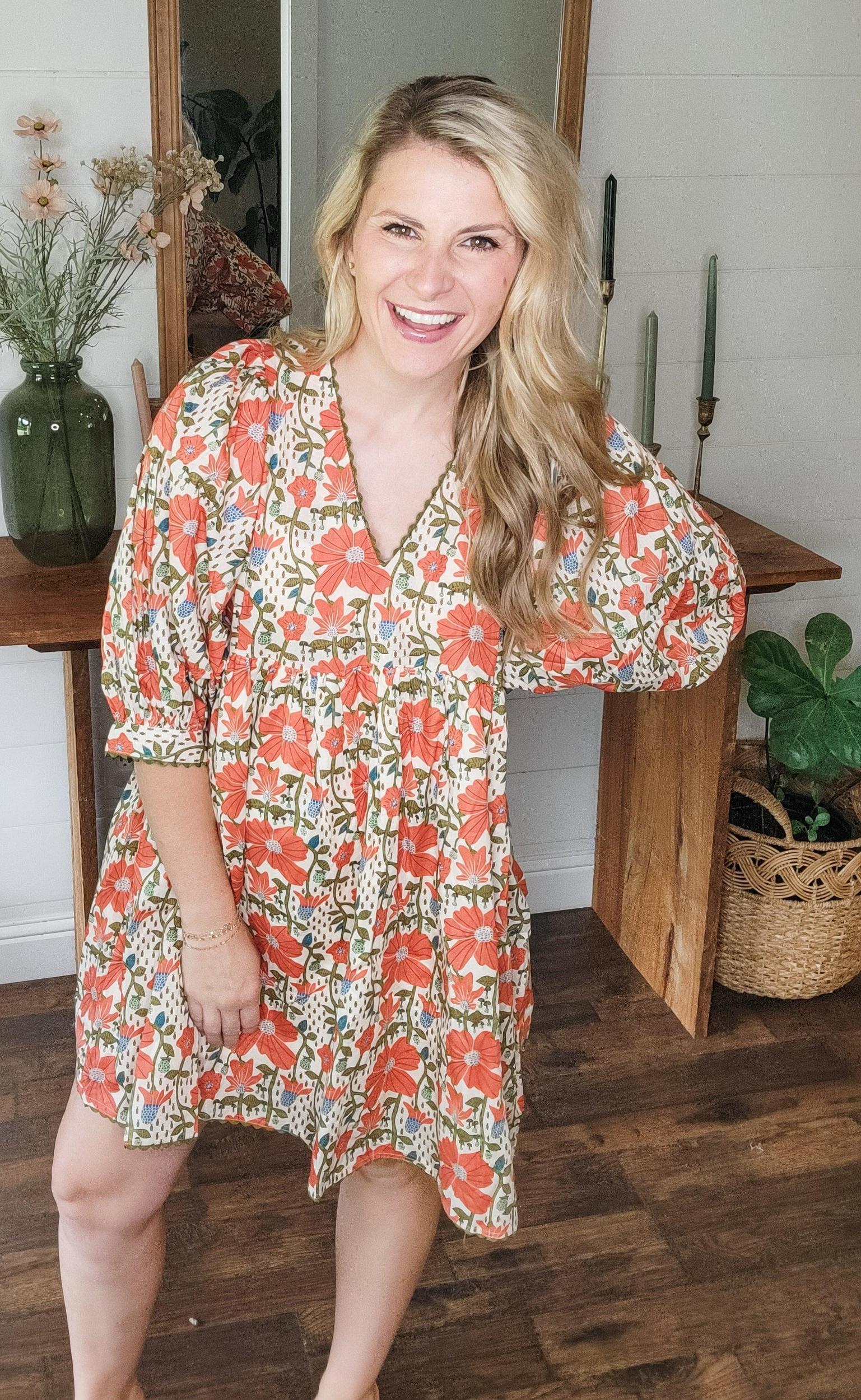 Shady Grove Floral Print Dress (Small to Large) Product Image