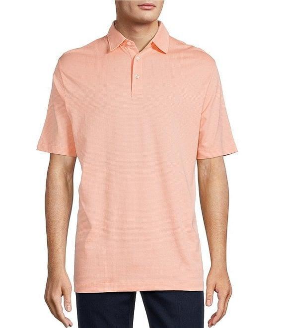 Roundtree & Yorke TravelSmart Short Sleeve Non-Solid Solid Jacquard Polo Shirt Product Image