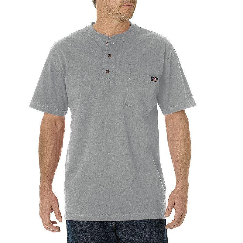 Men's Dickies Heavyweight Short Sleeve Henley, Size: XL, Black Product Image