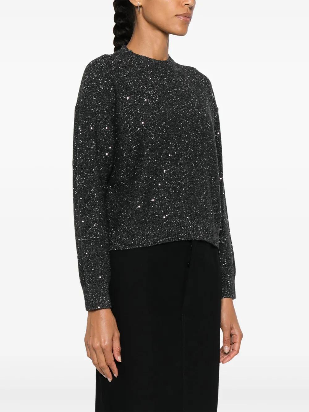 sequin-embellished knitted sweater Product Image