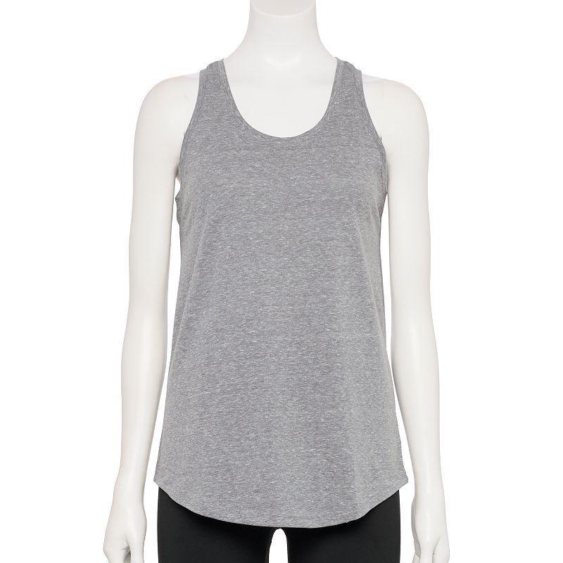 Women's Tek Gear® Racerback Tank Top, Size: XXL, Smokey Grey Product Image