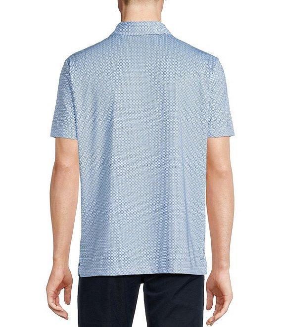Cremieux Blue Label Performance Stretch Geometric Print Short Sleeve Polo Shirt Product Image
