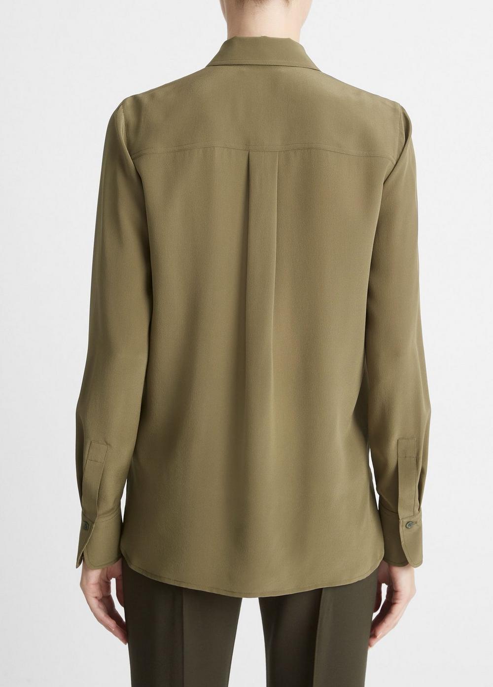 Silk Slim-Fit Blouse Product Image