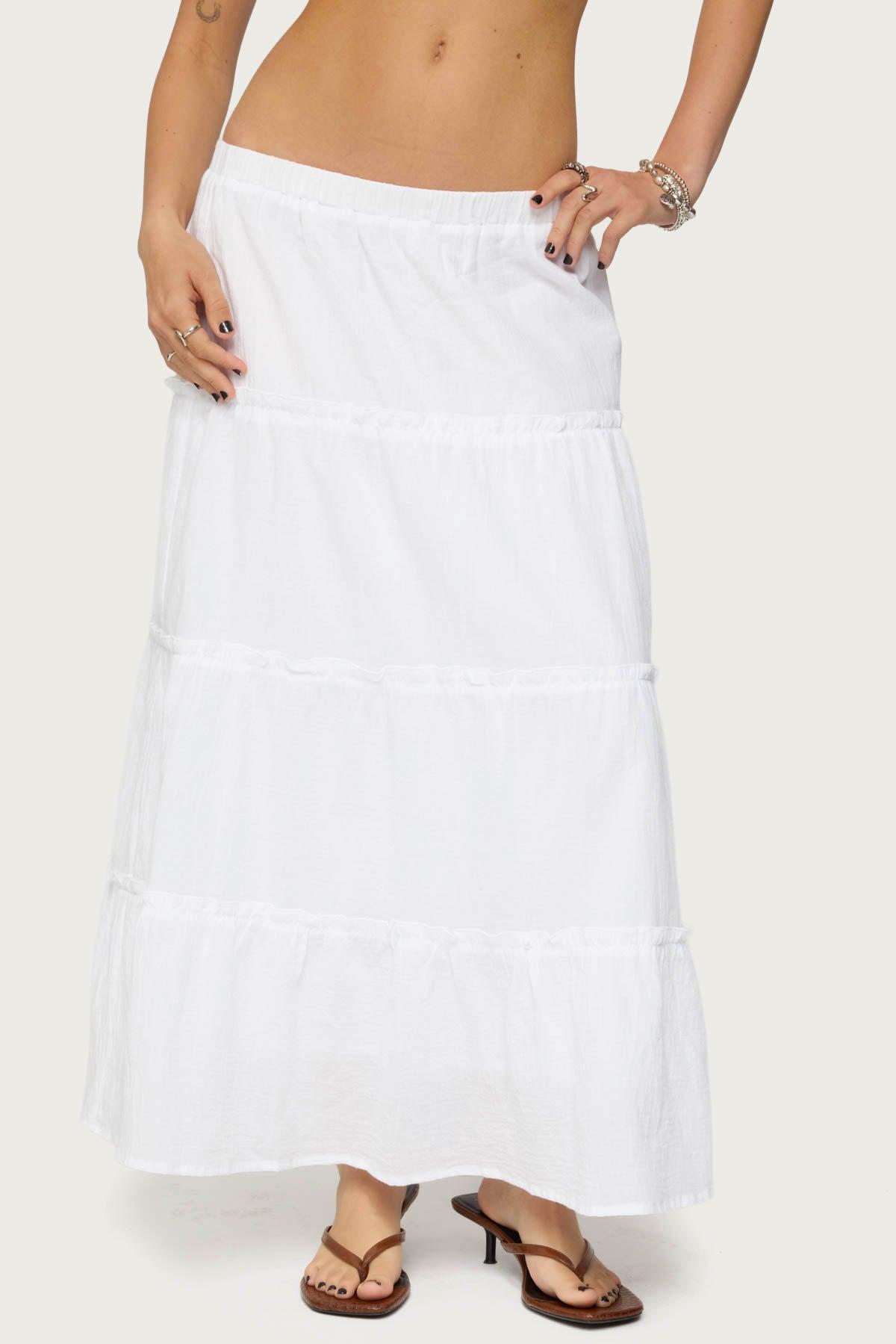 Petite Charlotte Tiered Maxi Skirt Product Image