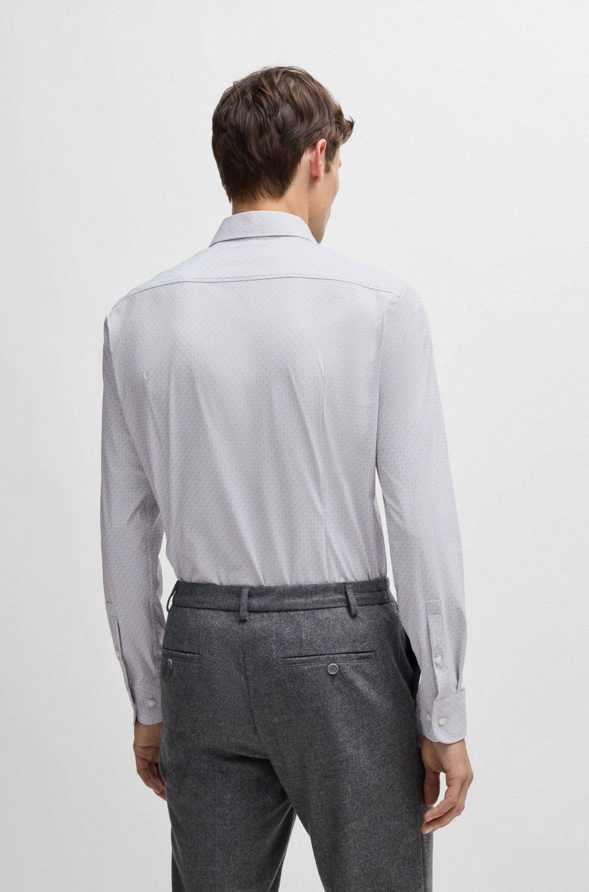 Slim-fit shirt in performance-stretch dobby Product Image