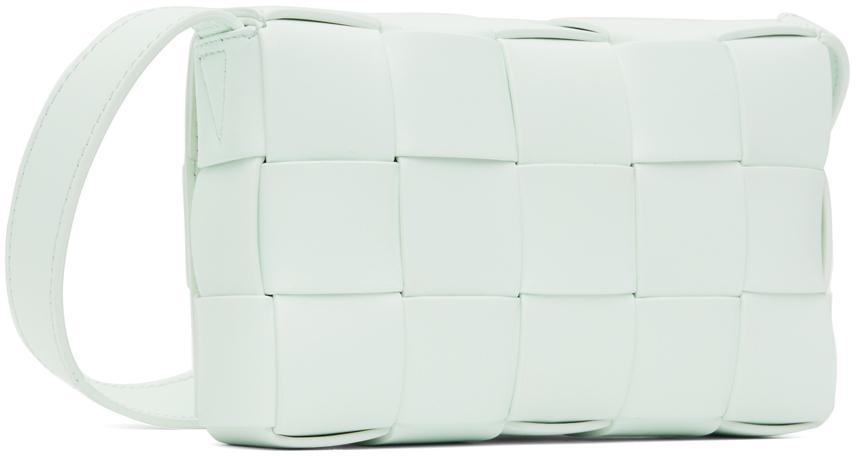 BOTTEGA VENETA Blue Small Cassette Messenger Bag In 1814-glacier-silver Product Image