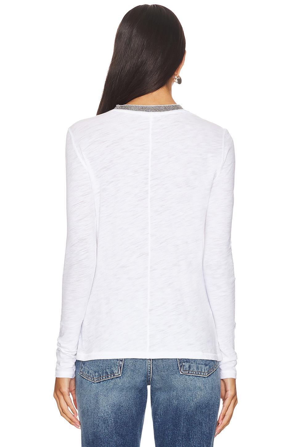 Metallic Trim Long Sleeve Tee Product Image
