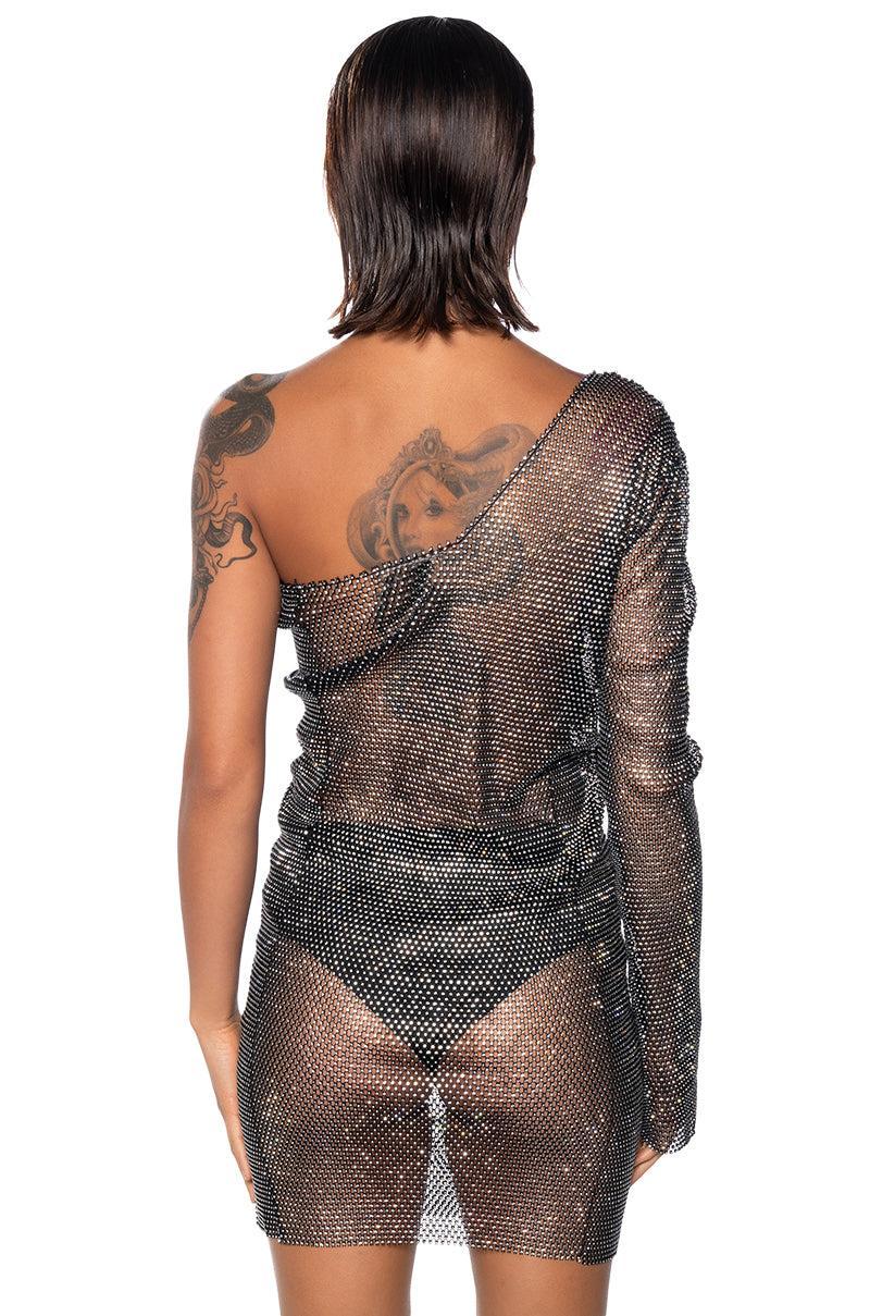 KNIGHT IN SHINING ARMOR ONE SHOULDER MINI DRESS Product Image