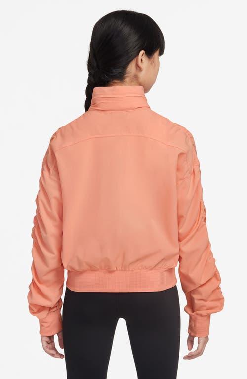 Nike Kids' Dri-FIT Jacket in Apricot Agate/White at Nordstrom, Size Xs Product Image