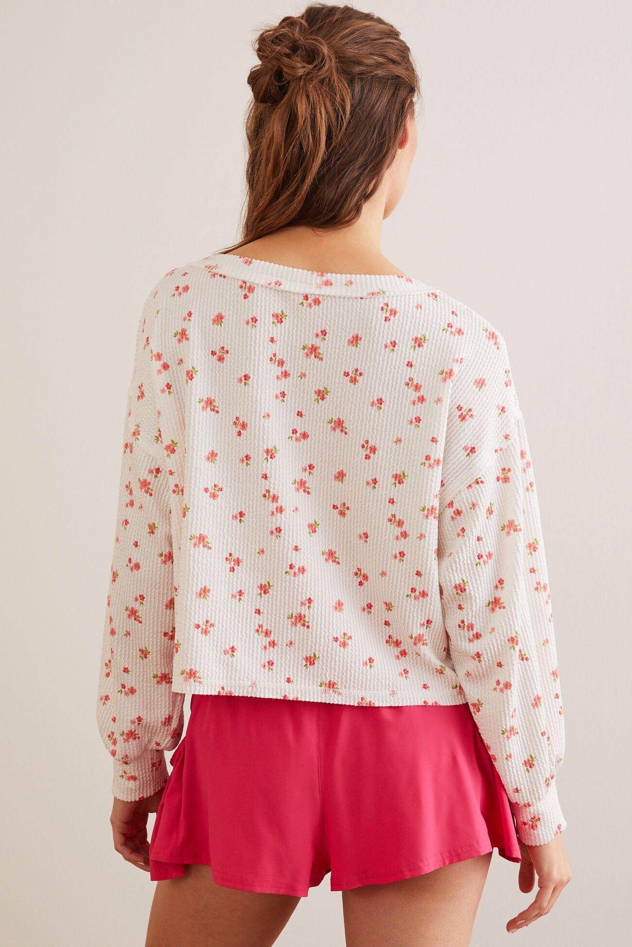 Flourish Long Sleeve Floral Crewneck Top Product Image